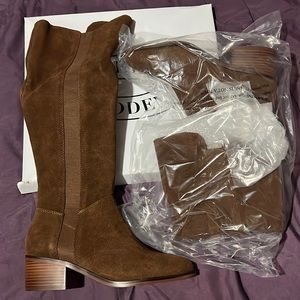 Giselle chestnut Suede boots Steve Madden
